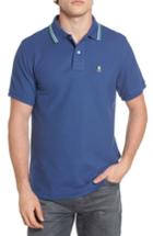 Men's Psycho Bunny Tipped Logo Applique Polo (l) - Blue