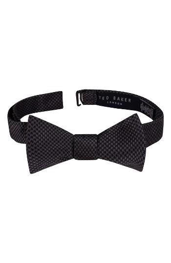 Men's Ted Baker London Skinny Houndstooth Silk Bow Tie