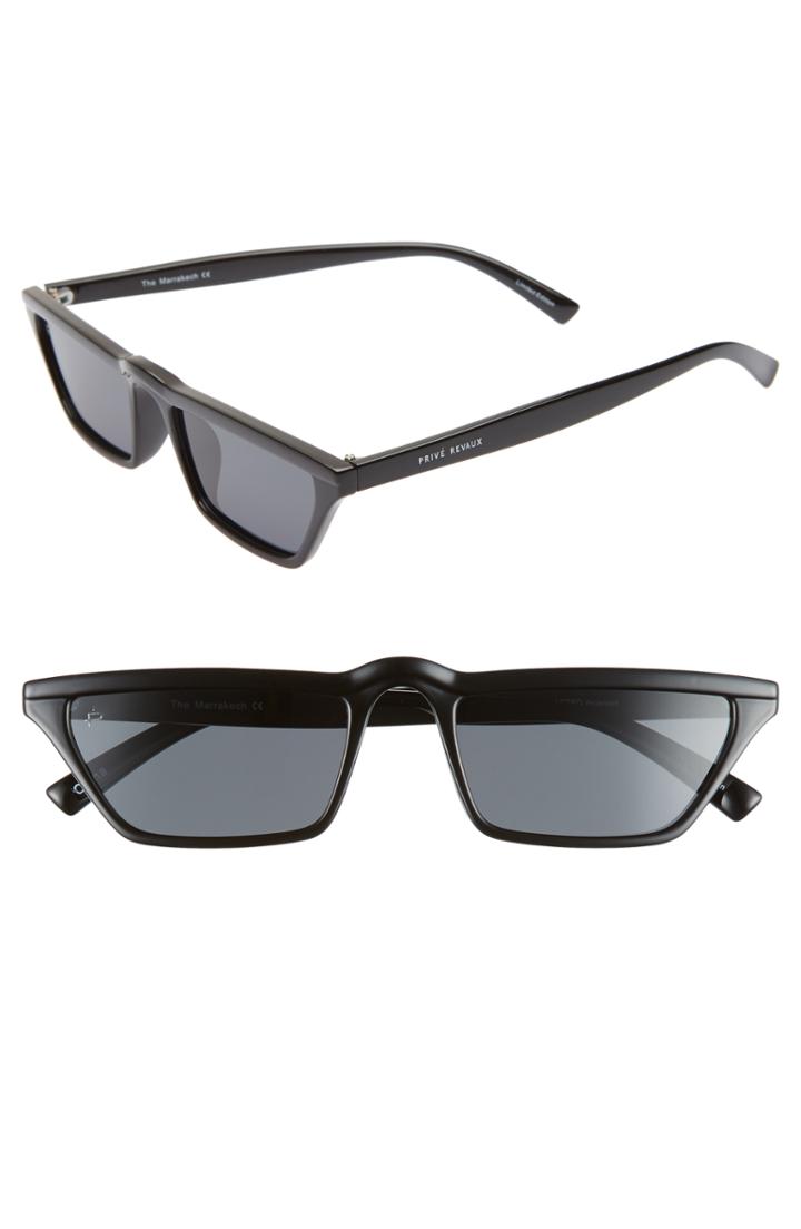 Women's Prive Revaux The Marrakech 52mm Square Sunglasses - Black