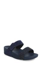 Women's Fitflop Lulu Popstud Wedge Slide Sandal M - Blue