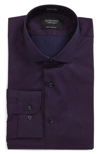 Men's Nordstrom Men's Shop Extra Trim Fit Dress Shirt .5 32/33 - Red