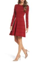 Women's Eliza J A-line Sweater Dress - Burgundy