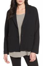 Women's Eileen Fisher Boxy Jacquard Jacket - Black