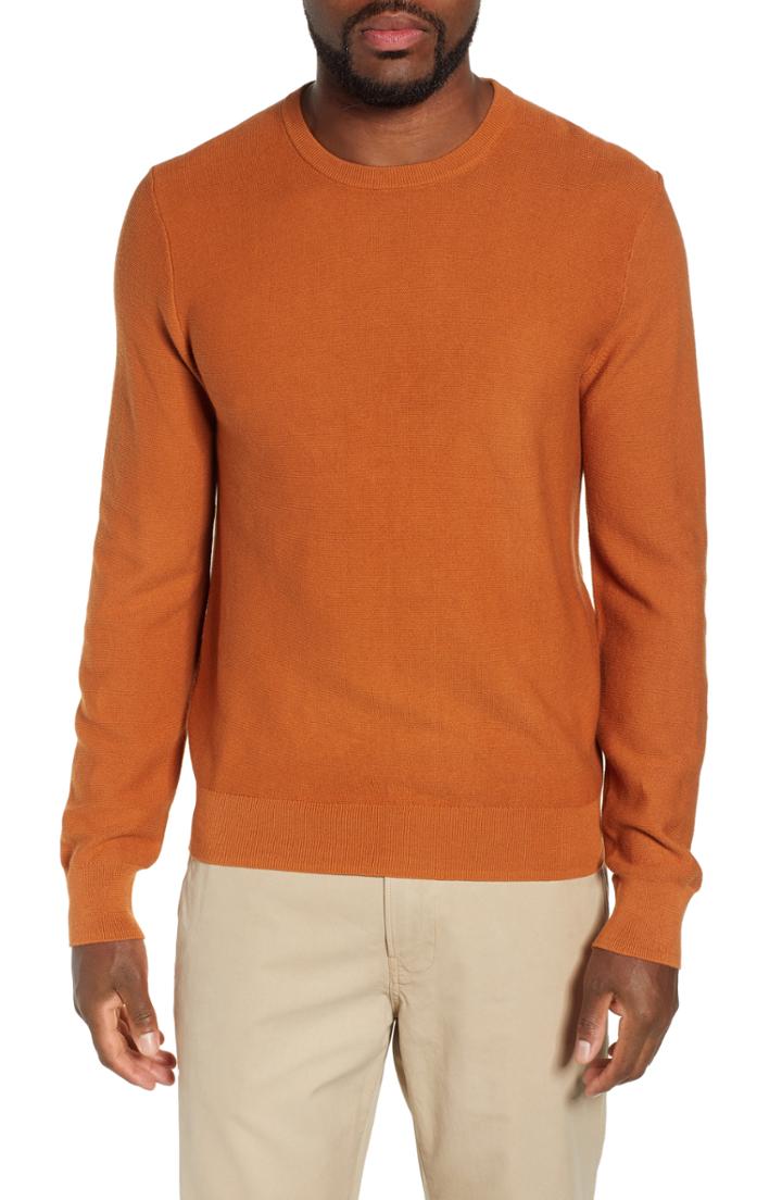 Men's J.crew Garter Stitch Cotton Sweater