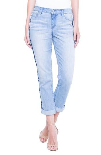 Women's Liverpool Jeans Company Perry Slim Side Stud Boyfriend Jeans - Blue