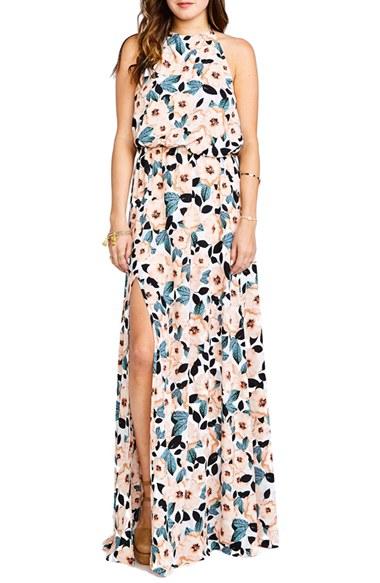 Women's Show Me Your Mumu Heather Chiffon Halter Gown - Pink