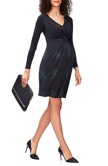 Women's Leota Print Knot Detail Jersey Dress - Green