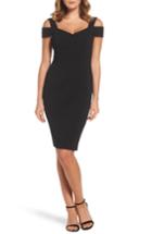 Women's Eliza J Cold Shoulder Sheath Dress (similar To 14w) - Black