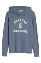 Women's '47 Campbell Seattle Mariners Rib Knit Hooded Top - Grey