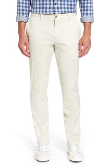 Men's Vineyard Vines Breaker Flat Front Stretch Cotton Pants X 34 - Beige