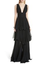 Women's Veronica Beard Daphne Metallic Stripe Dress
