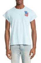 Men's Madeworn Embroidered Patch T-shirt - Blue