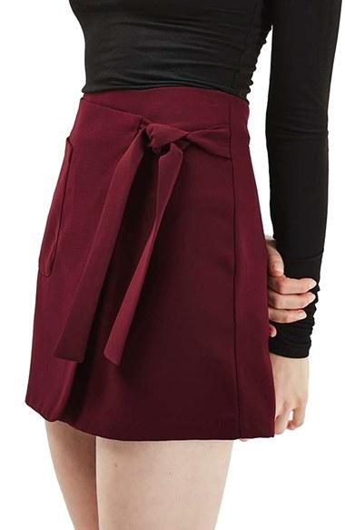 Women's Topshop Wrap Miniskirt