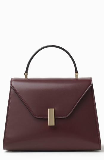 Valextra Iside Guilloche Medium Top Handle Bag - Red