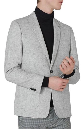 Men's Topman Murdoch One-button Jacket 32 - Grey