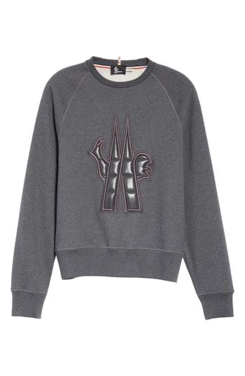 Men's Moncler Logo Sweatshirt - Grey