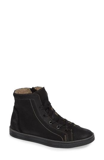 Women's Cloud Newcastle Wool Lined High Top Sneaker .5-6us / 36eu - Black