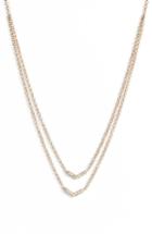 Women's Ef Collection Double Row Chevron Diamond Necklace