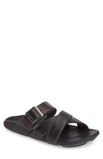 Men's Olukai Kaupea Slide Sandal M - Black