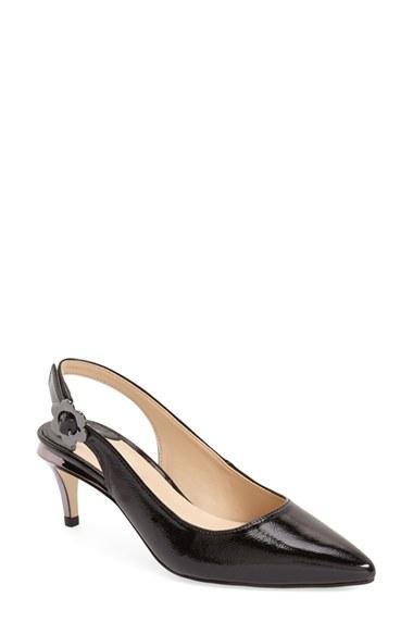 Women's J. Renee 'pearla' Slingback Pointy Toe Pump .5 Aa - Black
