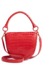 Nancy Gonzalez Small Teddy Crocodile Leather Crossbody Bag - Red