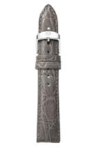 Women's Michele Crocodile Leather Watch Strap, 16mm