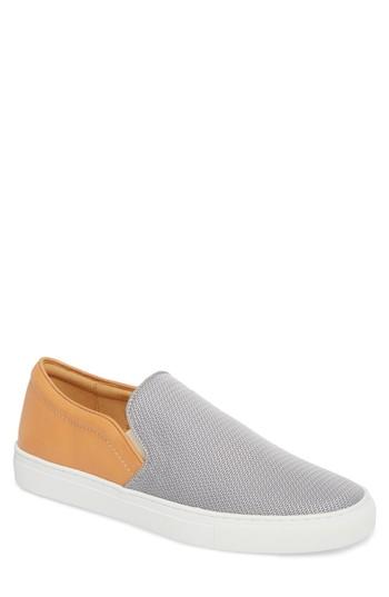 Men's Donald Pliner Albin Raffia Slip-on Sneaker M - Metallic
