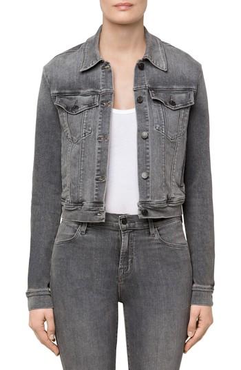 Women's J Brand Harlow Shrunken Denim Jacket - Grey