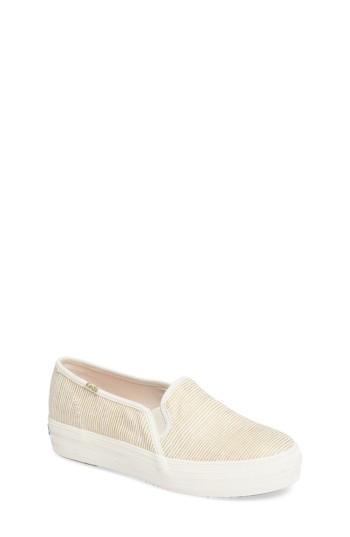 Women's Keds Triple Decker Slip-on Platform Sneaker M - Beige