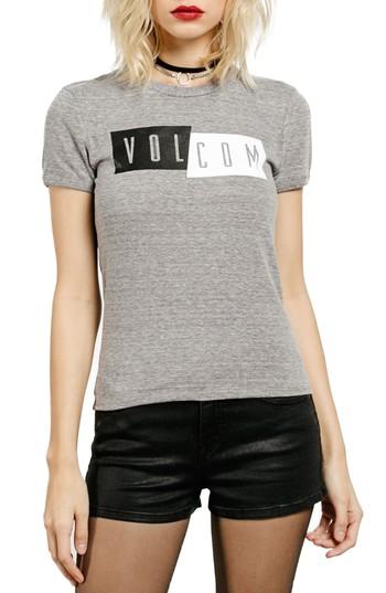 Women's Volcom Offset Logo Ringer Tee