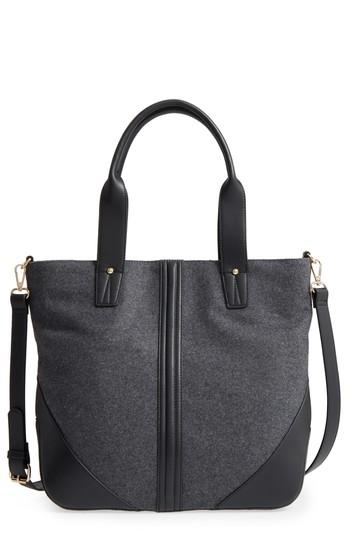 Sole Society Flannel Tote - Grey