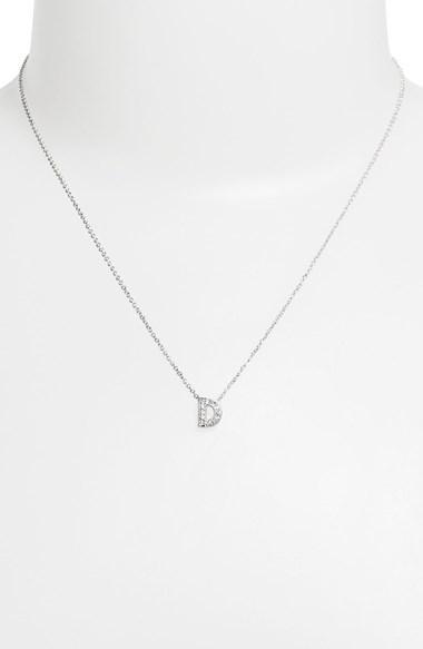 Women's Nadri Boxed Initial Pendant Necklace D - Silver
