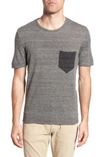Men's Billy Reid Two-tone Crewneck T-shirt - Grey
