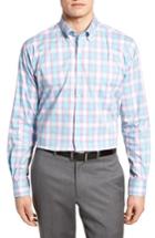 Men's Peter Millar Crown Comfort Pacific Plaid Sport Shirt - Blue