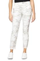 Women's Sanctuary Peace Camouflage Release Hem Pants - White