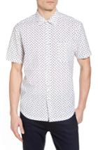 Men's Good Man Brand Trim Fit Print Sport Shirt - White