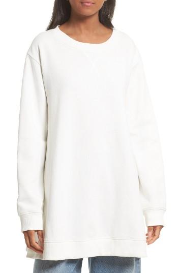 Women's Mm6 Maison Margiela Oversize Sweatshirt - Ivory