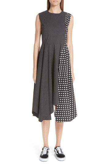 Women's Paskal Dot Print Sleeveless Fit & Flare Dress - Black