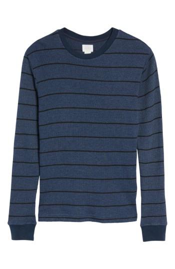 Men's Rvca Neutral Stripe Thermal T-shirt, Size - Blue