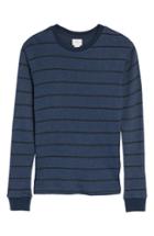 Men's Rvca Neutral Stripe Thermal T-shirt, Size - Blue