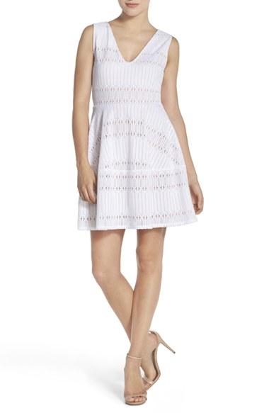 Women's Bcbgmaxazria Lace Fit & Flare Dress