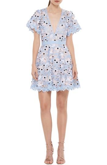 Women's La Maison Talulah Infatuation Crochet Dress, Size - Blue