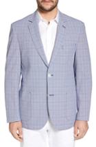 Men's Flynt Classic Fit Glen Plaid Seersucker Sport Coat R - Blue