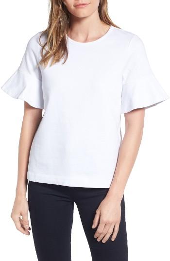Women's Draper James Ruffle Sleeve Tee - White
