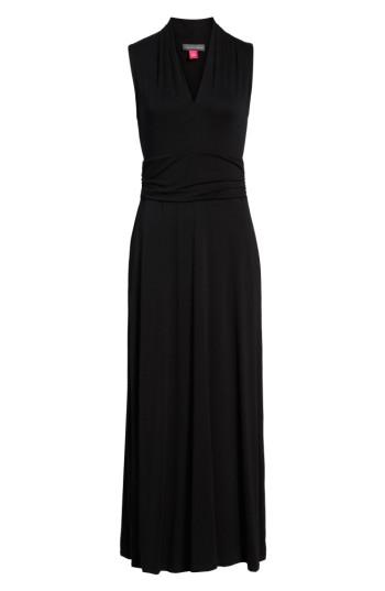 Petite Women's Vince Camuto V-neck Maxi Dress P - Black