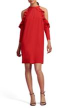 Women's Eci Cold Shoulder Shift Dress - Red