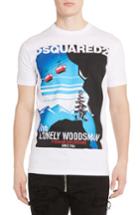 Men's Dsquared2 Lonely Woodsman Graphic T-shirt - White
