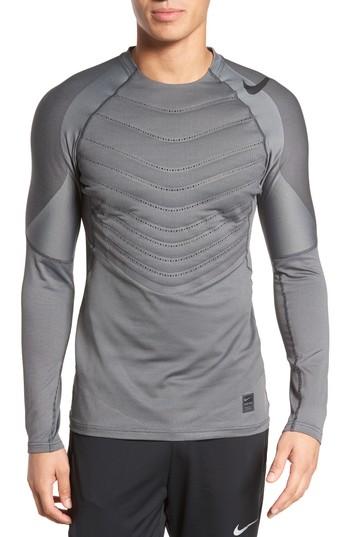 Men's Nike Pro Aeroloft Long Sleeve Fitted T-shirt - Black