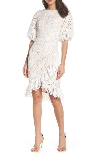 Women's Jarlo Anika Eyelet Cocktail Dress - Ivory