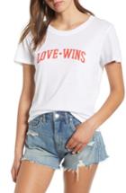 Women's Sub Urban Riot Love Wins Slouched Tee - White